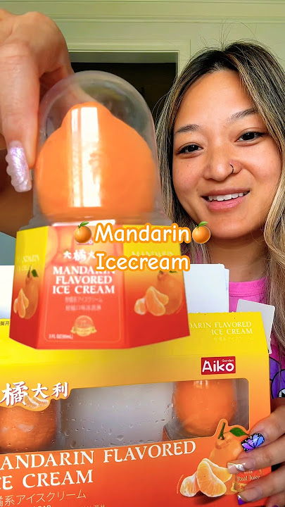 Mandarin Icecream 🍊 |Hmart Finds #mandarin #orangeicecream #icecream #shorts #dessert #foodie