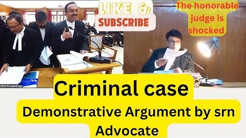 Criminal case | Demonstrative Argument by Senior Advocate | Court proceeding