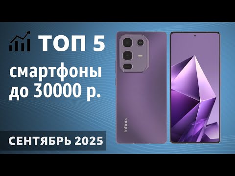 ТОП—5. Лучшие смартфоны до 30000 рублей. Октябрь 2025 года. Рейтинг!