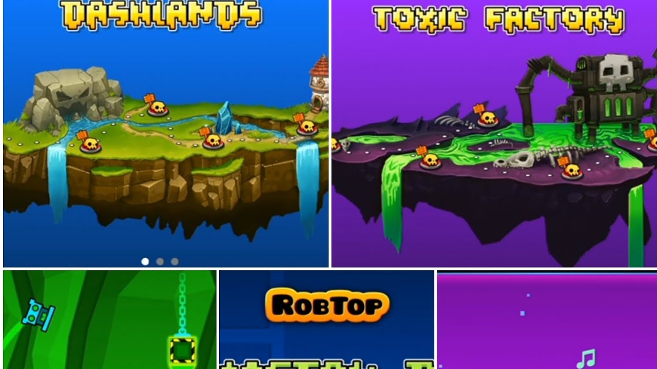 GEOMETRI DASH WORLD DASHLANDS AND TOXIC FACTORY | by ZLBeacon 