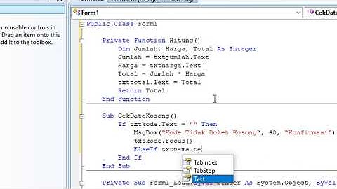 Prosedure dan Function Pada Visual Basic