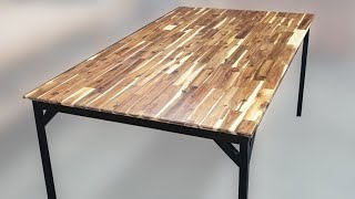 make a Steel & Wood table simple table