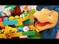 Building Blocks Marble Run ! A course featuring a dinosaur tunnel mountain and cute animals.