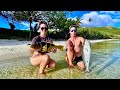 Spearfishing for food on tropical islands catch and cook