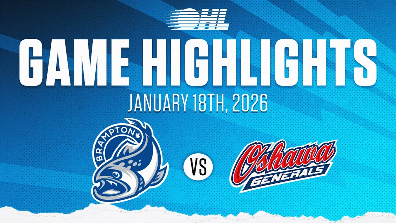OHL Highlights: Brampton Steelheads @ Oshawa Generals Jan. 18, 2026