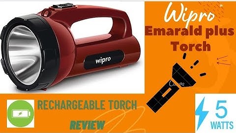Wipro Emarald Plus Rechargeable Led Torch review | Paisa wasool product 🎉Powerful performance.