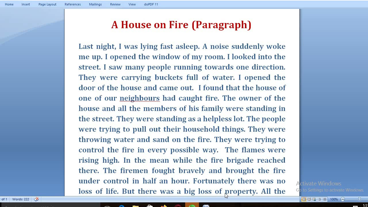 A House on Fire (Paragraph) YouTube