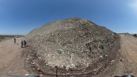 360 degree view of Delhi’s garbage mountain that poisons air, water