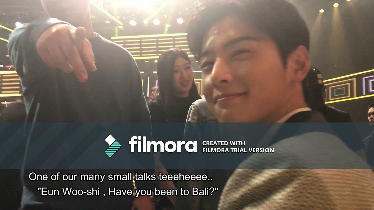 Sitting right behind Cha Eun Woo on ITA 2018 (fancam)