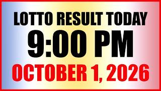 Lotto Result Today 9pm Draw October 1, 2026 PCSO