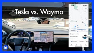 Tesla vs Waymo 💥 FSD 12.3.4 (HW4 2023 Model S) \& Waymo Drive on same route