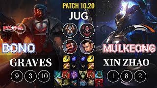 KT Bono Graves vs HLE Mulkeong Xin Zhao Jungle - KR Patch 10.20