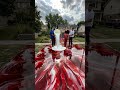 Crimson Marble Driveway Transformation – Luxury Red &amp; White Epoxy Reveal🔥