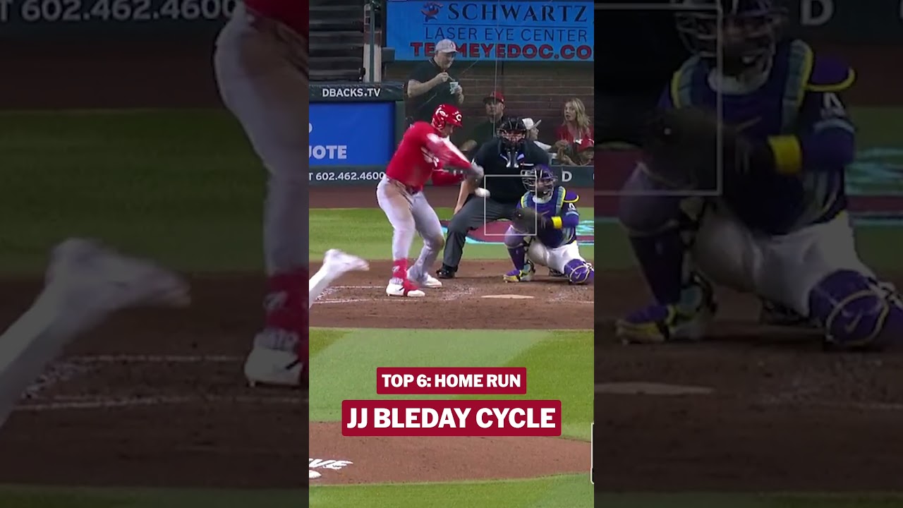 JJ Bleday hits for the first Reds cycle since Elly De La Cruz on June 23, 2023!