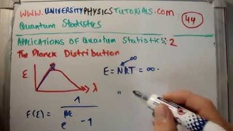 Quantum Statistics 44 : The Planck Blackbody Distribution