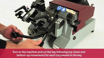 Professional mechanical key cutting machine for short double bit keys | Keyline 202