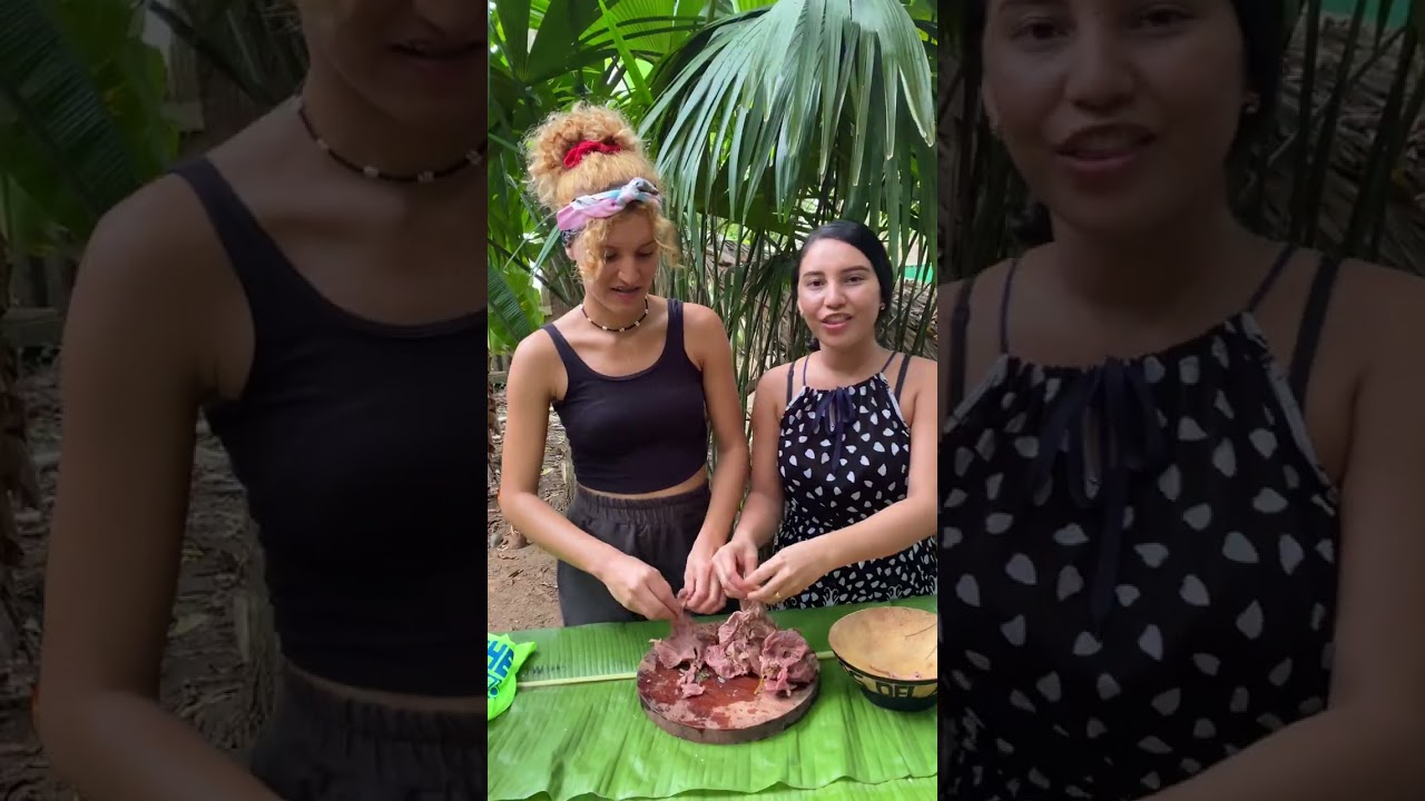 Hicimos carne desmechada con arroz de yuca y jugo de torombolo.