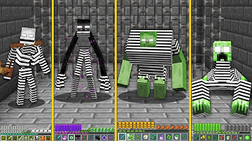 MUTANT PRISONER MOBS BECAME HEROBRINE SKELETON ZOMBIE ENDERMAN CREEPER HOW TO PLAY in MINECRAFT