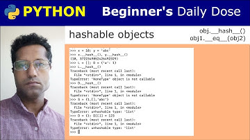 PYTHON Basics | Hashable Objects