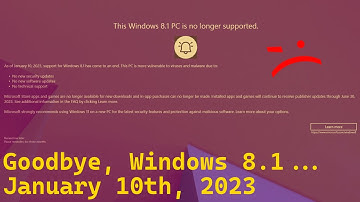 Goodbye, Windows 8.1...