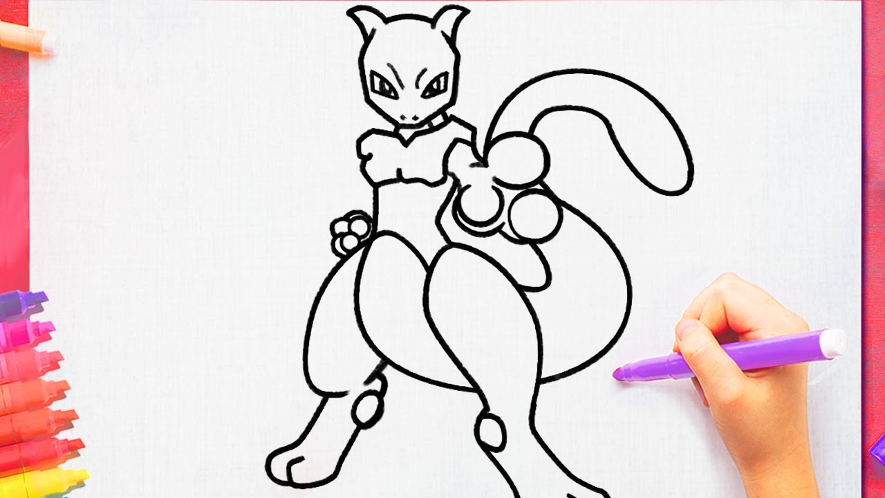 Como DESENHAR o MEWTWO - Como DIBUJAR a MEWTWO - Pokémon 