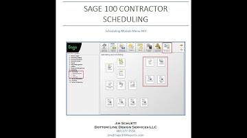 Sage 100 Contractor Schedule Module Video