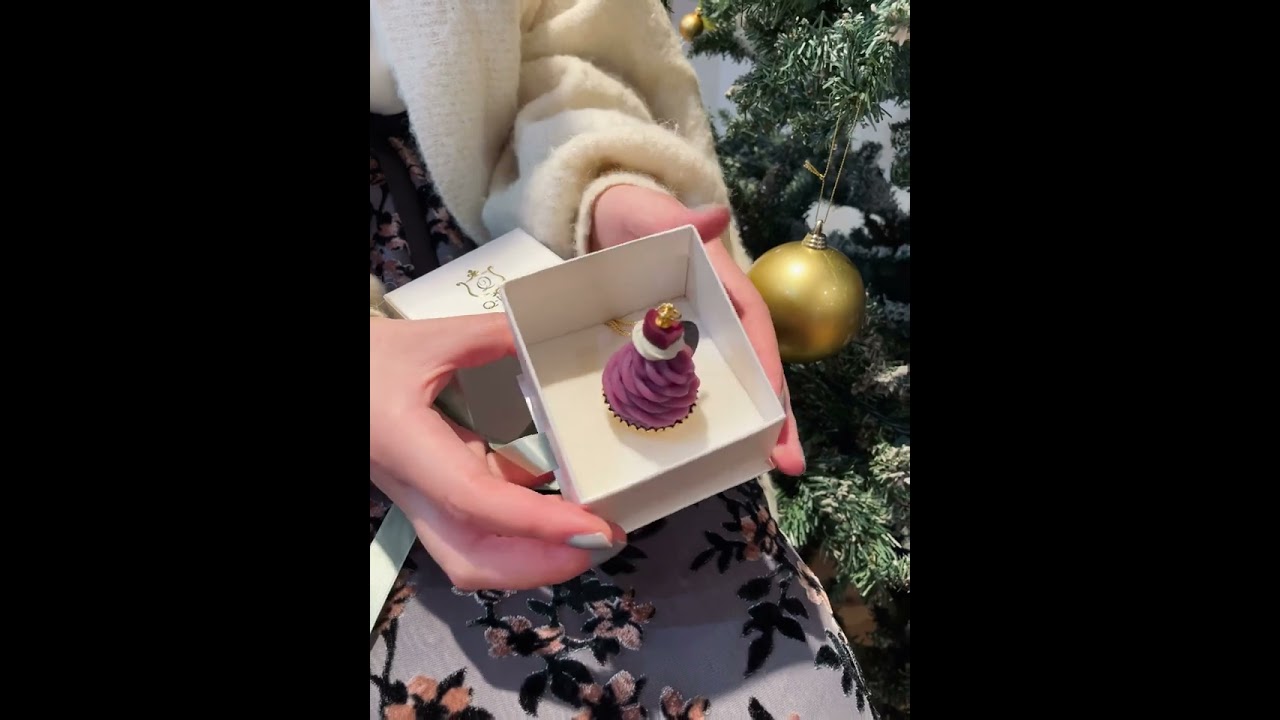 紫芋のモンブランカップケーキ ネックレス | Q-pot. ONLINE SHOP