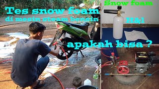 Busa Snow Wash Salju Cuci Steam Motor dan Mobil Pake Kompresor Angin. 