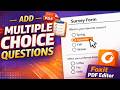 How to Add Multiple Choice Questions to a PDF Form in Foxit PDF Editor