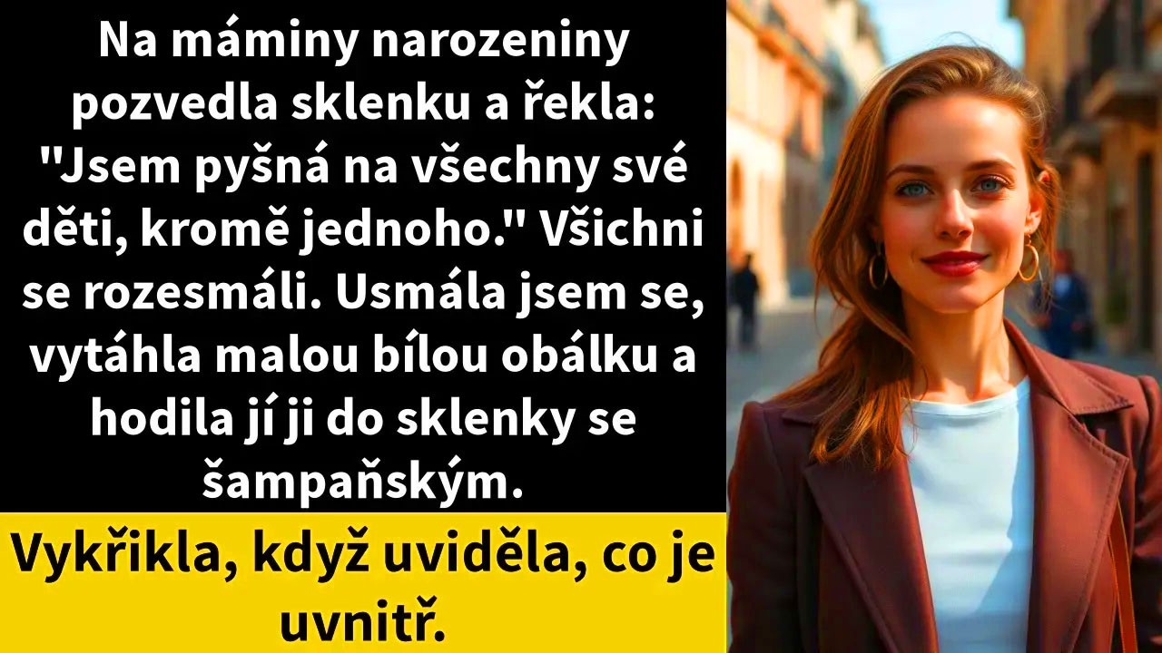 „Jsem pyšná na všechny své děti kromě jednoho,“ řekla máma nahlas, zvedla sklenku a místností se rozlehl smích. Seděla jsem u vzdáleného konce stolu, kde pro mě nikdo neměl místo, a dívala se na...