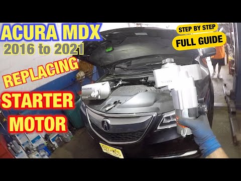 How to replace starter motor on Acura MDX 2016 to 2022 and more || Acura MDX dont start