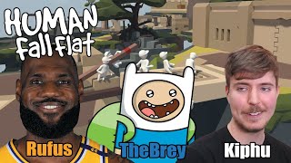 THREE FAMOUS PEOPLE WORKING TOGETHER - Human: Fall Flat ft @xKiphu @TheBreyVNZ