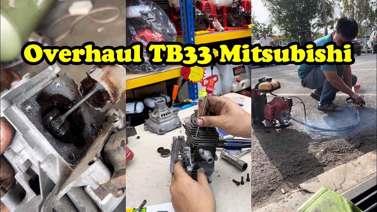 🛠️Mesin Rumput Mitsubishi TB33 Customer Hantar Mai Suruh Check dan Service Apa Yang Patut👍😁