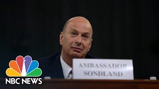 Sondland In Opening Statement: 'We Followed The President's Orders' | NBC News