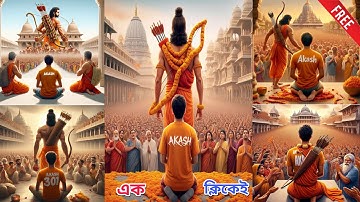 trending Ram Mandir photo editing Al || How To Create 3D Ai Wings Name Image || Being image creator