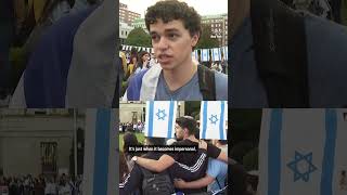 Pro-Israel, Pro-Palestinian protesters hold dueling rallies at Columbia University screenshot 1