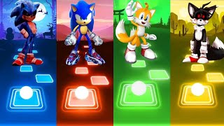 Sonic Exe Vs Sonic Prime Vs Tails Vs Tails Exe Tiles Hop Gameplay