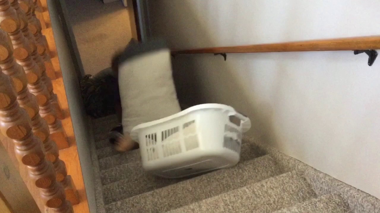 Dumb Kid Falls down Stairs YouTube