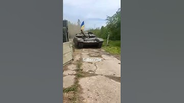 Trophy T-72B3 is in a hurry to destroy the Russian forces #ukrainewar #ukrainewar #shorts