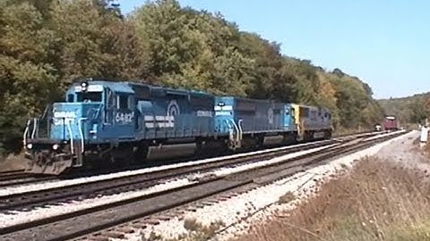 CSX, Odd move at Sand Patch, Conrail 6482-8656-8503 Q675, 9/16/1999