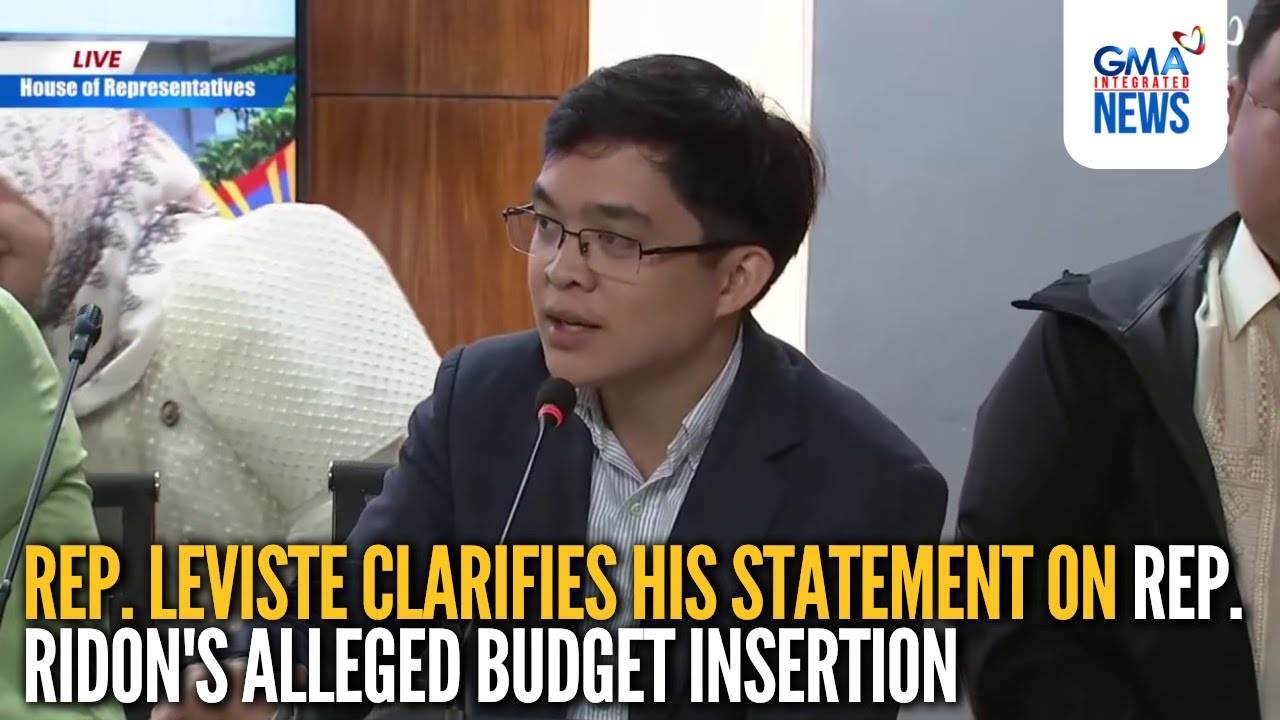 Rep. Leviste clarifies his statement on Rep. Ridon's alleged budget insertion | GMA Integrated News