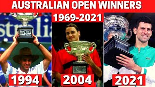 AUSTRALIAN OPEN WINNERS BY YEAR 1969-2021 | NOVAK DJOKOVIC 2021 CHAMPION