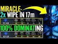 Strongest Early Hero Night Stalker played by MIRACLE 2x WIPE in 17 Min Dota 2