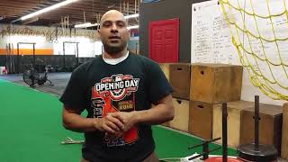 Prowler squat pulls for upper back & leg strength