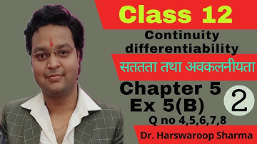 Dr Harswaroop Sharma Class 12 Ncert Maths Chapter 5 continuity & differentiability Ex 5(B) Part 2