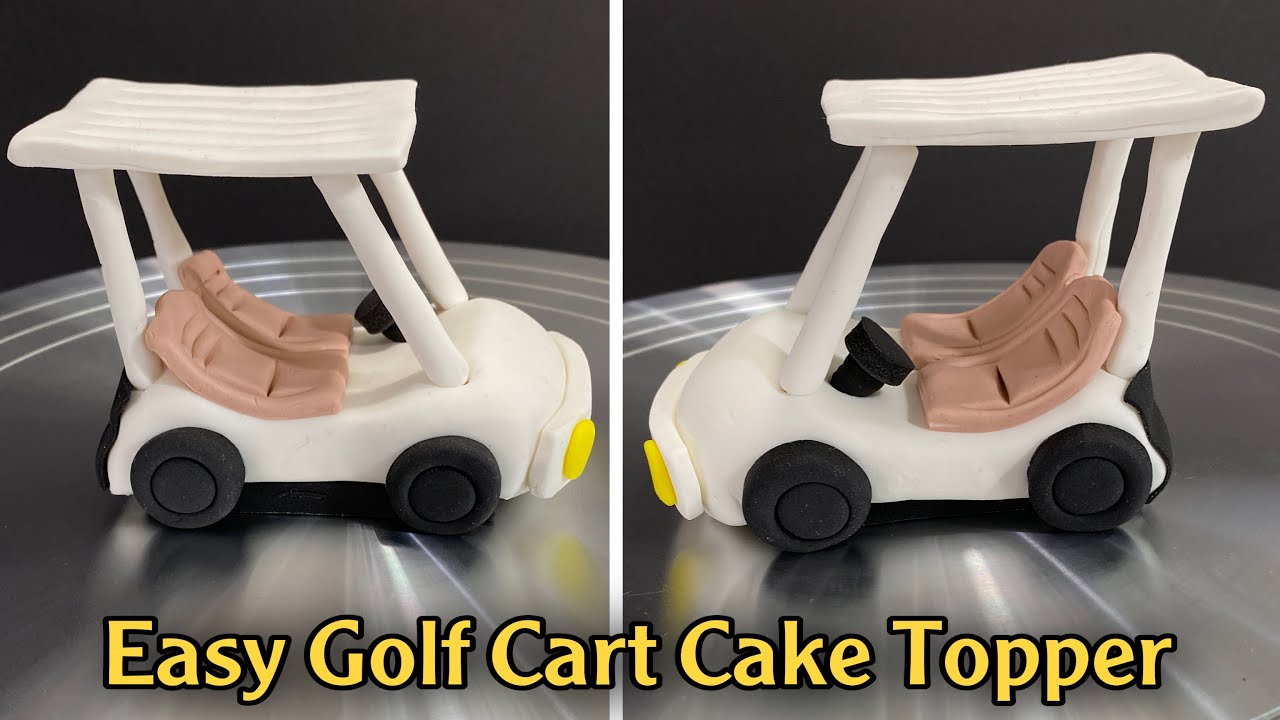Very Easy Golf Cart Edible Cake Topper for Beginners / Golf Cake Topper