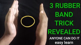 3 RUBBER BAND TRICKS | ANYONE CAN DO IT | REVEALED  | EASY TRICK | RUBBER TIPS , TRICKS