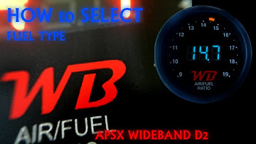 How to Select Fuel Type on WB D2 AFR GAUGE