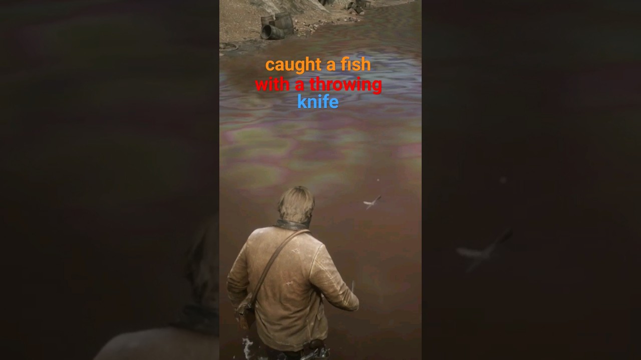 I tried to catch a fish with my throwing knife.  