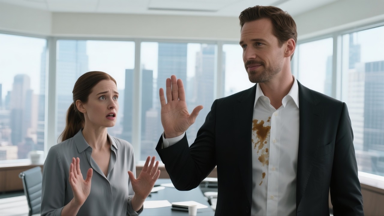 She Spills Coffee on Her Billionaire Boss Accidentally — Instead of Anger, He Promoted Her